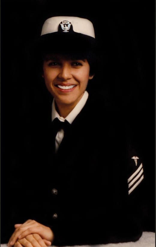 Cristie Remmel in her U.S. Navy uniform